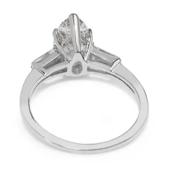 14ct White Gold Pear Diamond Solitaire Ring