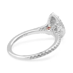 14ct White Gold Pear Diamond Double Halo Ring