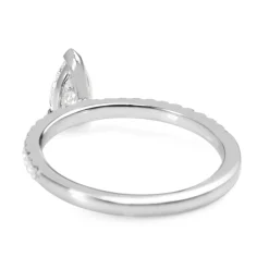 18ct White Gold Pear Solitaire Diamond Ring