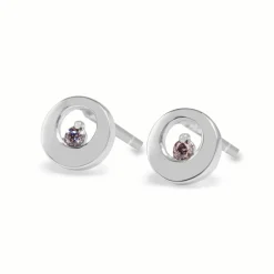 18ct White Gold Pink Diamond Stud Earrings