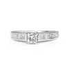 14ct White Gold Princess Cut Diamond Ring