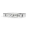 18ct White Gold Princess Cut Diamond Band