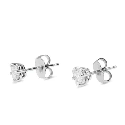 14ct White Gold Princess Cut Diamond Stud Earrings