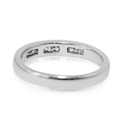 18ct White Gold Princess Cut Diamond Channel Set Band Ring