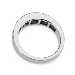 14ct White Gold Princess Cut Diamond Band