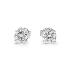 18ct White Gold .50pt Diamond Stud Earrings