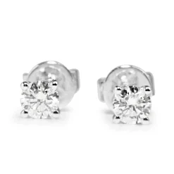 9ct White Gold .25pt Diamond Stud Earrings