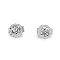 9ct White Gold .15pt Diamond Stud Earrings