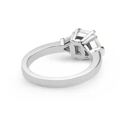 18ct White Gold Radiant 3 Stone Diamond Ring