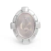 9ct White Gold Rose Quartz Ring
