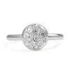 9ct White Gold Round Bubble Ring