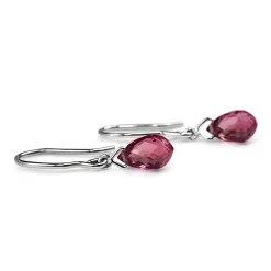 18ct White Gold Ruby Briolette Earrings