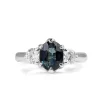 18ct White Gold Sapphire and Diamond 3 Stone Ring