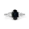 18ct White Gold Sapphire and Diamond 3 Stone Ring