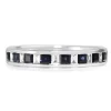 9ct White Gold Sapphire and Diamond Channel Set Band