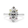 18ct White Gold Sapphire and Diamond Marquise Ring