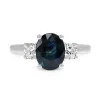 18ct White Gold Sapphire and Diamond 3 Stone Ring