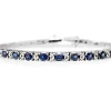 18ct White Gold Sapphire and Diamond Bracelet