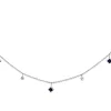 18ct White Gold Sapphire and Diamond Necklace