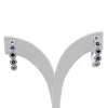 9ct White Gold Sapphire and Diamond Hoop Earrings