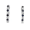 9ct White Gold Sapphire and Diamond Hoop Earrings