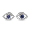 18ct White Gold Sapphire and Diamond Evil Eye Stud Earrings