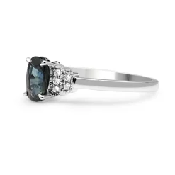 18ct White Gold Sapphire and Diamond Ring