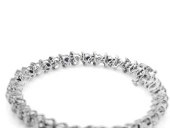 10ct White Gold Sapphire and Diamond Bracelet