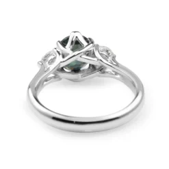 18ct White Gold Sapphire and Diamond 3 Stone Ring