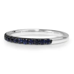 18ct White Gold Sapphire Band Ring