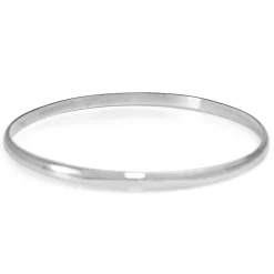 18ct White Gold Solid Round Bangle