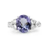 18ct White Gold Tanzanite and Diamond Ring