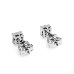 18ct White Gold Tension Set Diamond Stud Earrings