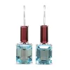 18ct White Gold Topaz and Tourmaline Earrings