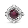 18ct White Gold Treated Ruby and Diamond Ring