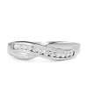 9ct White Gold Twist Diamond Band