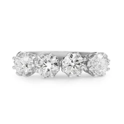 18ct White Gold Victorian 4 Stone Diamond Ring