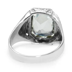 14ct White Gold Vintage Aquamarine Ring