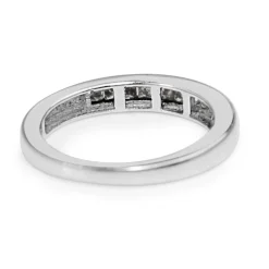 14ct White Gold Vintage Channel Set Diamond Band