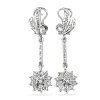 18ct White Gold Vintage Diamond Drop Earrings