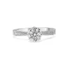18ct White Gold Vintage Style Solitaire Ring