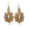 9ct Yellow and Rose Gold Antique Pearl Drop Earrings
