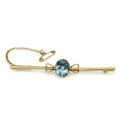 15ct Yellow and Rose Gold Antique Topaz Bar Brooch