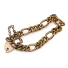 9ct Yellow and Rose Gold Antique 'Day and Night' Curb Link Bracelet