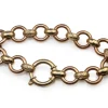 9ct Yellow and Rose Gold Open Link Bracelet with Bolt Clasp