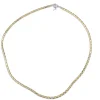 18ct Yellow and White Fancy Link Necklace with Heart Clasp