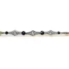 18ct Yellow and White Gold Sapphire and Rose Cut Diamond Brooch