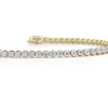 9ct Yellow and White Gold Diamond Tennis Bracelet