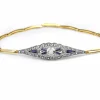 18ct Yellow and White Gold Sapphire and Diamond Art Deco Bracelet