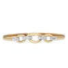 9ct Yellow and White Gold Diamond Bangle